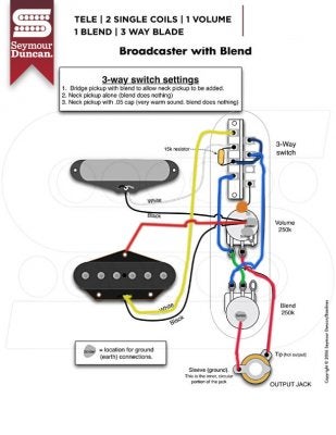 Telecaster wiring diagram for blend