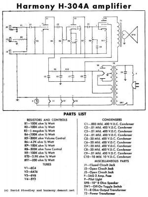 weird noises in an old harmony tube amp | Telecaster ... harmony bobkat wiring diagram 