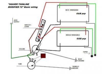 split wiring about modified 72 thinline telecaster guitar Fender Wide Range Pickup Wiring Diagram