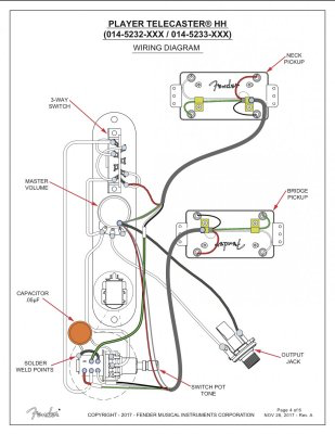 Wiring Tele Hh 2x Double Tap Telecaster Guitar Forum