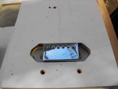 Humbucker in p90 route clearance